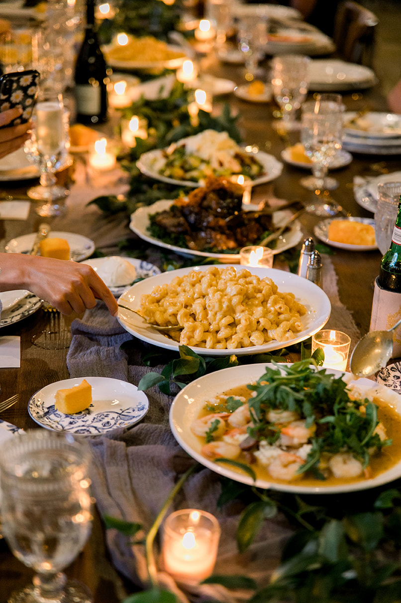 Family Style Southern Food Wedding